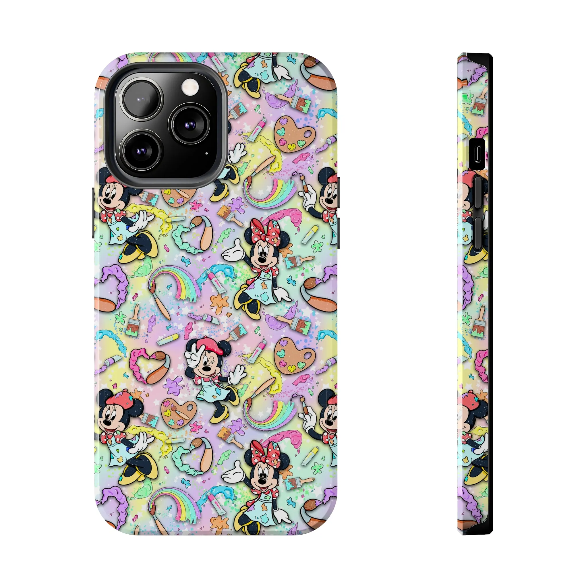 Disney Minnie Paint Inspired Phone Case Gift Inspired Fan Art Iphone Quotes Disneyland Magic Kingdom World Show Mouse Art Creative Festival