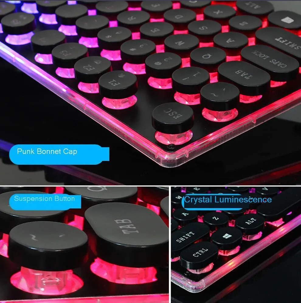 Dragon LED Backlight Gaming USB Wired Keyboard Mouse Set