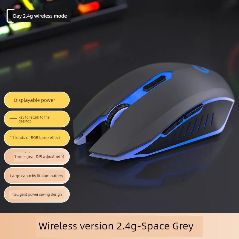 E-Sports Games Luminous Girl Bluetooth Wireless Mouse