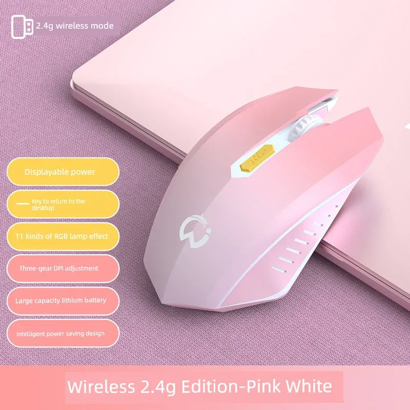 E-Sports Games Luminous Girl Bluetooth Wireless Mouse