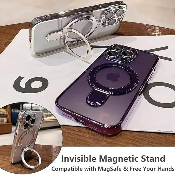 Entronix Apple iPhone 16 [Magnetic-Compatible] Case - Shiny Ring Holder,