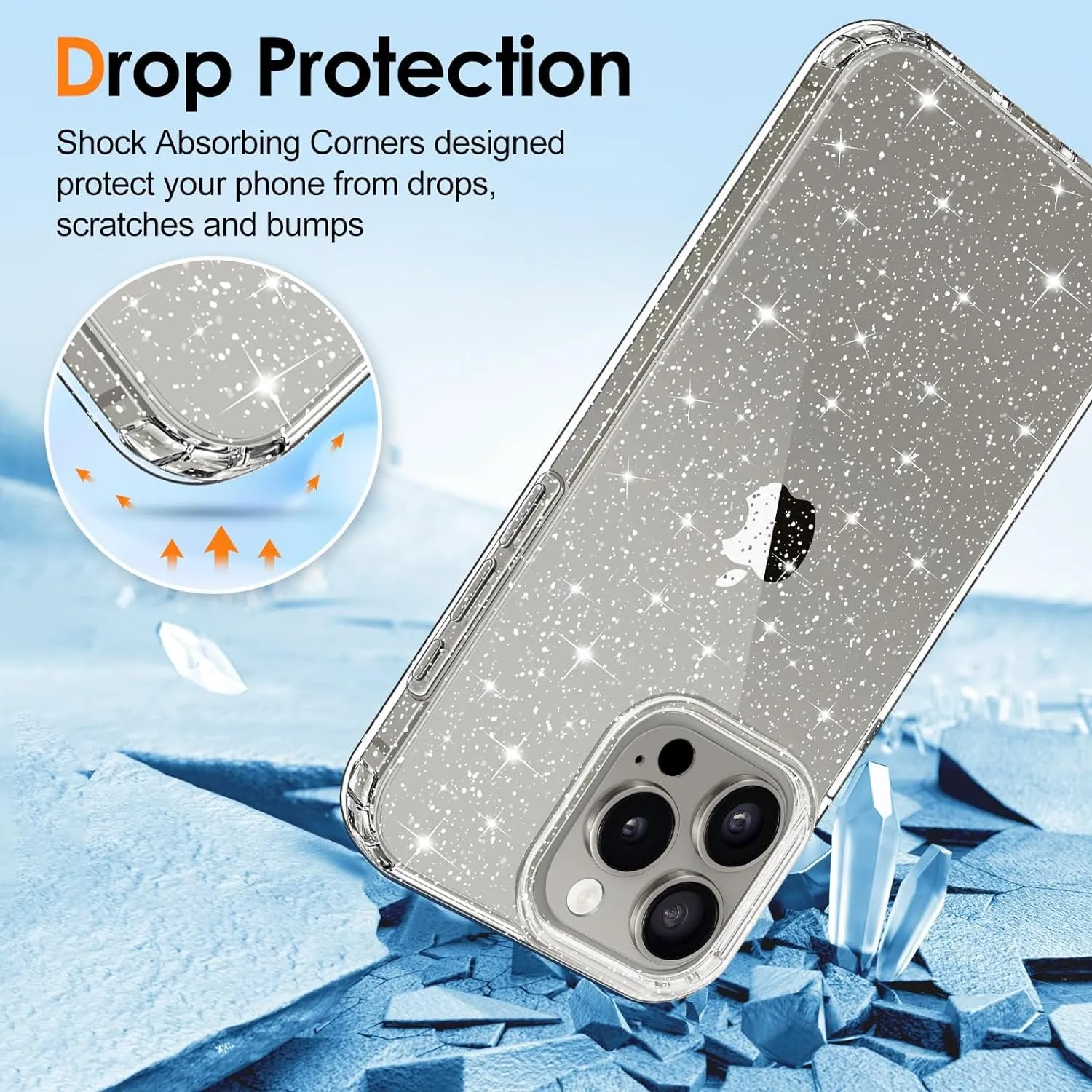 Entronix Apple iPhone 16 Plus Crystal Clear Case - Glitter