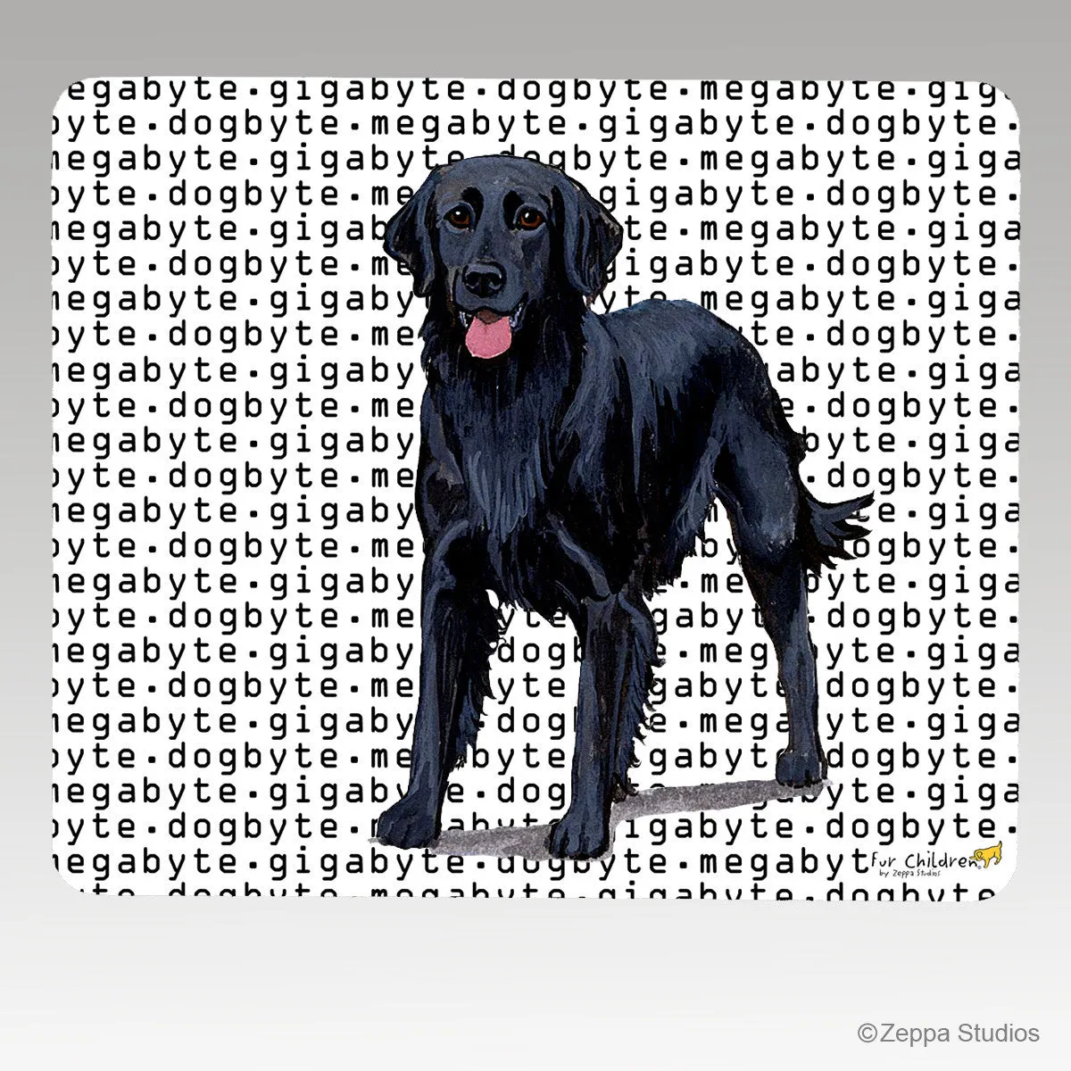 Flat Coated Retriever Megabyte Mouse Pad