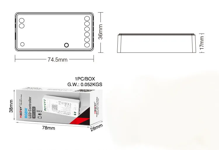 FluxTech ® Wi-Fi Smart RGBW LED Strip Controller