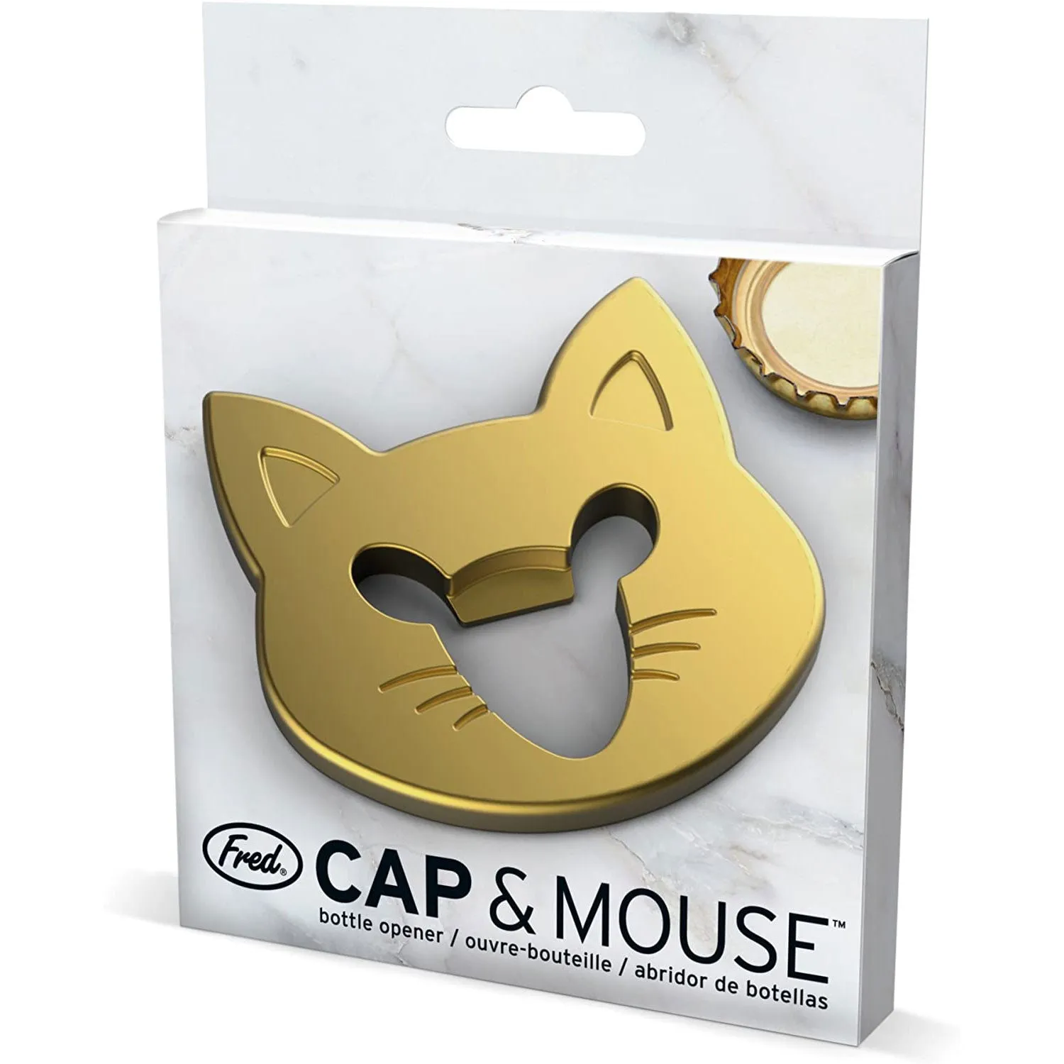 Fred CAP and MOUSE Bottle Opener, Gold