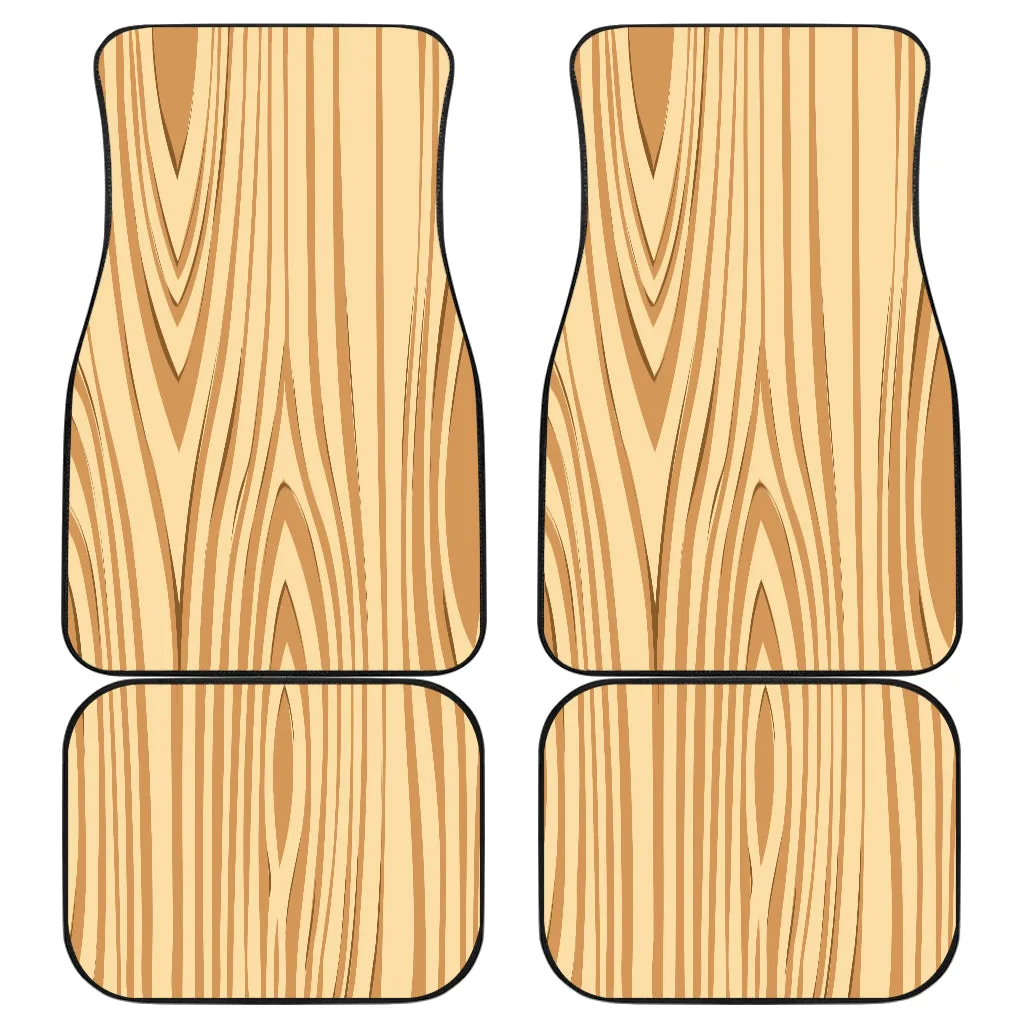 Front and Back Car Mats - Wood Grain