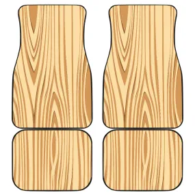 Front and Back Car Mats - Wood Grain