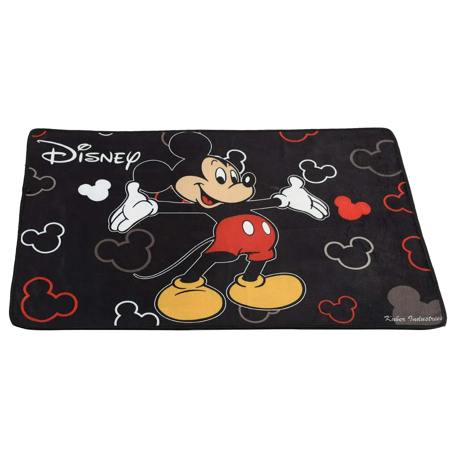 Fun Homes Disney Mickey Mouse Anti-Slip Polyvinyl Chloride Bath Mat 23"x15" (Black)