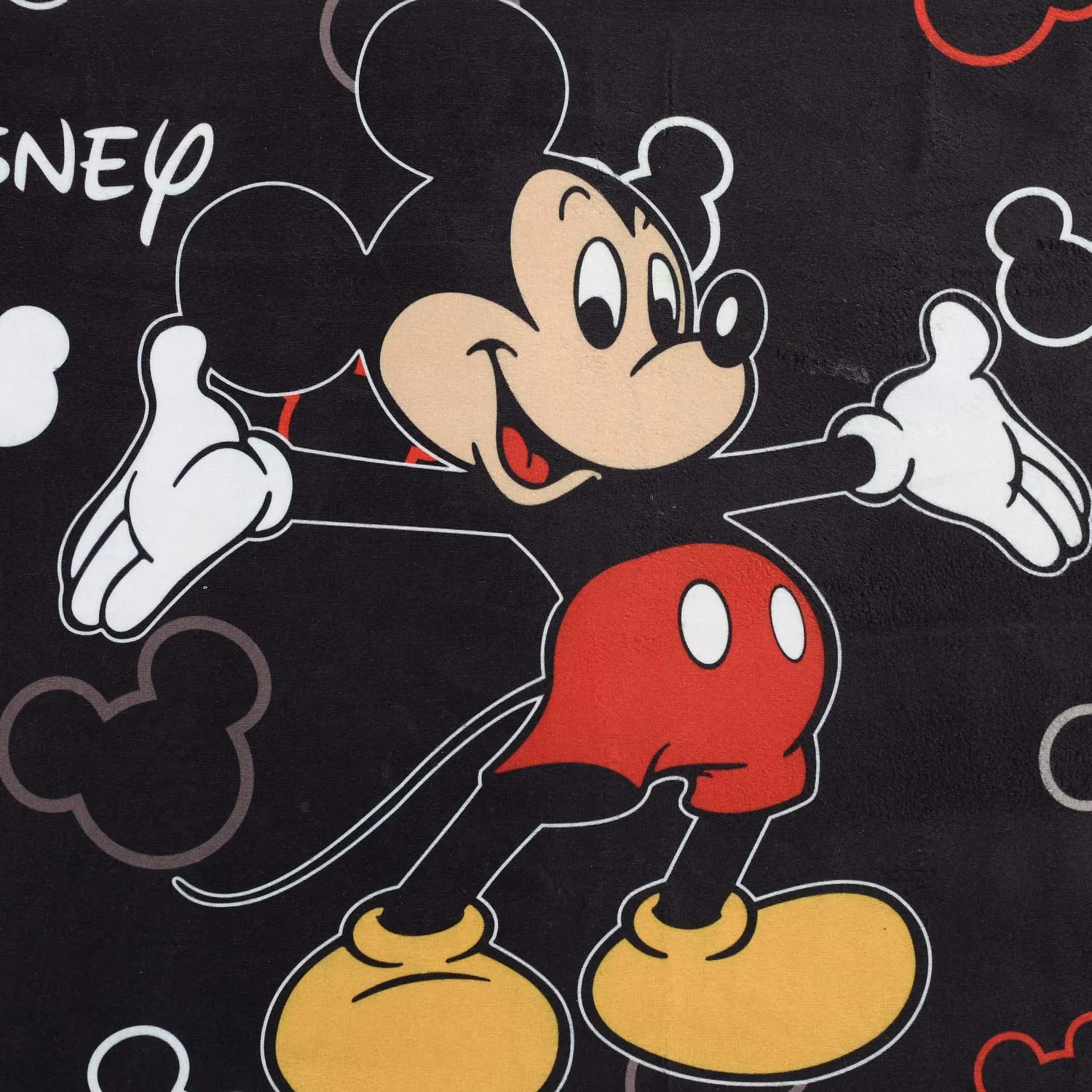 Fun Homes Disney Mickey Mouse Anti-Slip Polyvinyl Chloride Bath Mat 23"x15" (Black)