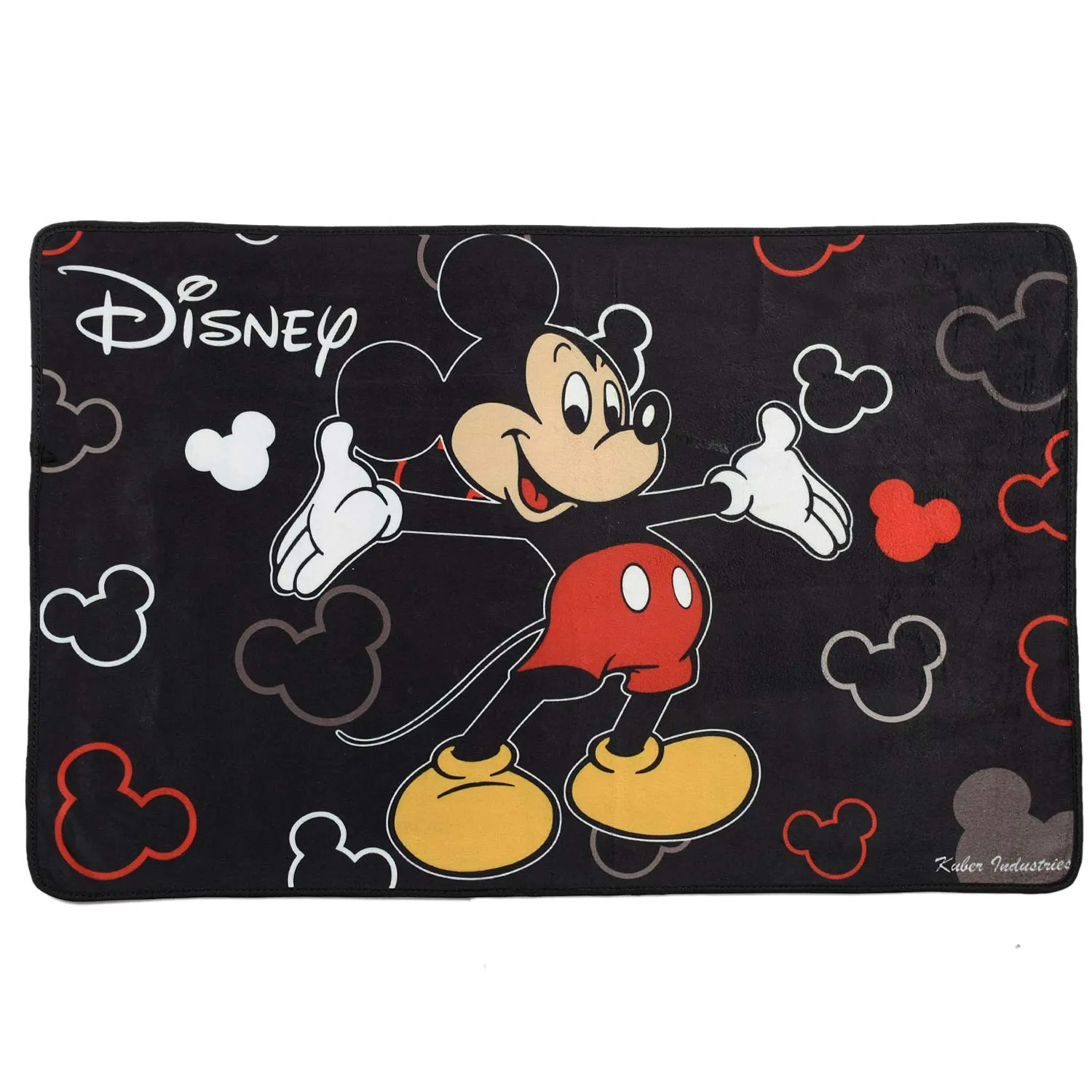 Fun Homes Disney Mickey Mouse Anti-Slip Polyvinyl Chloride Bath Mat 23"x15" (Black)