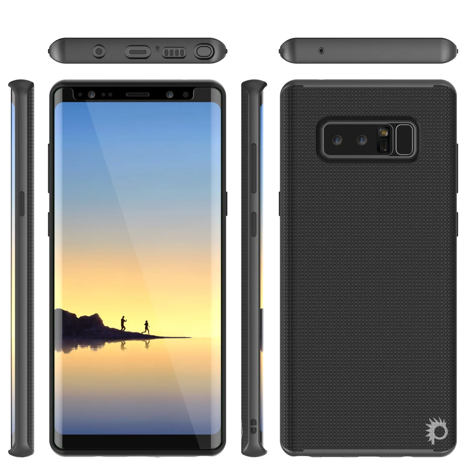 Galaxy Note 8 Hybrid 3-Piece Anti-Shock Dual Layer Bumper Case | Grey