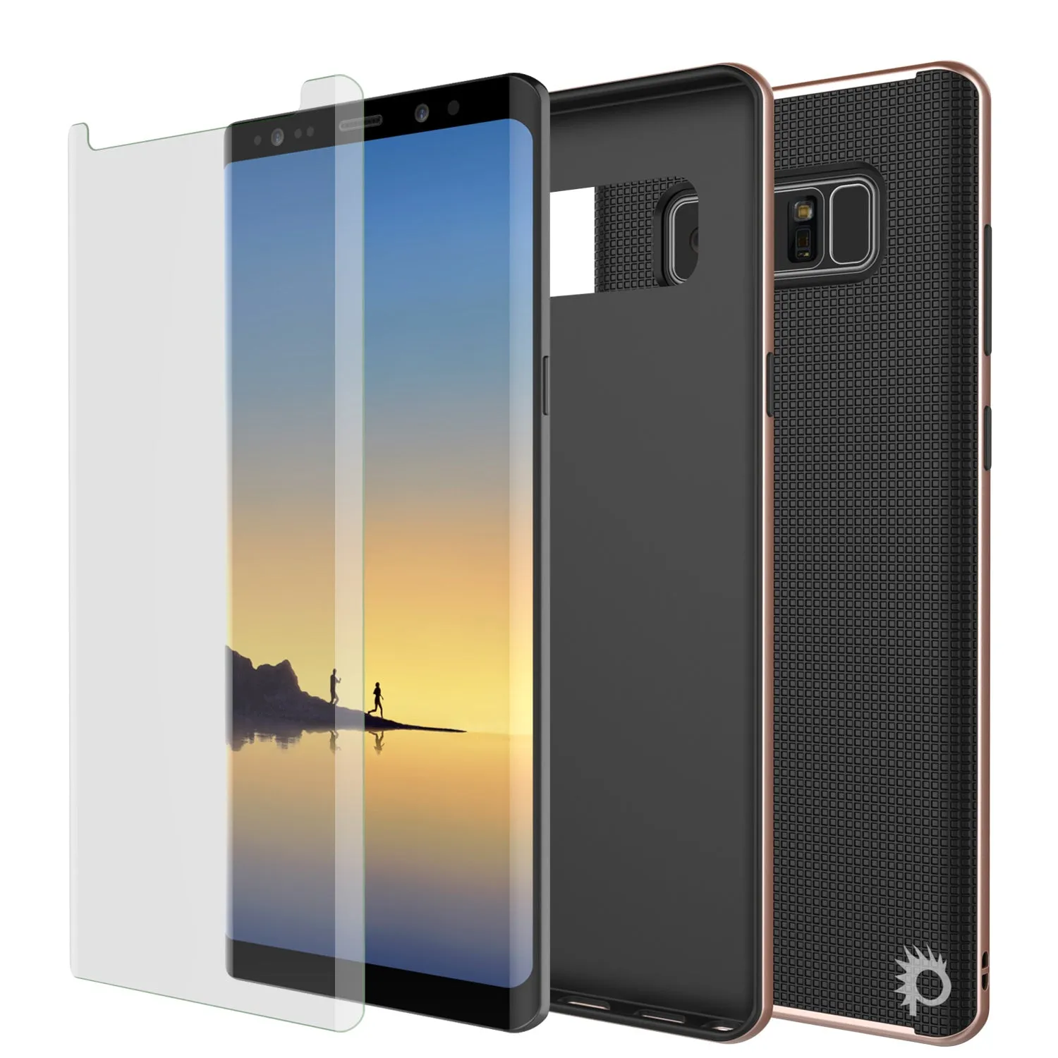 Galaxy Note 8 Hybrid 3-Piece Anti-Shock Dual Layer Case | Rose Gold