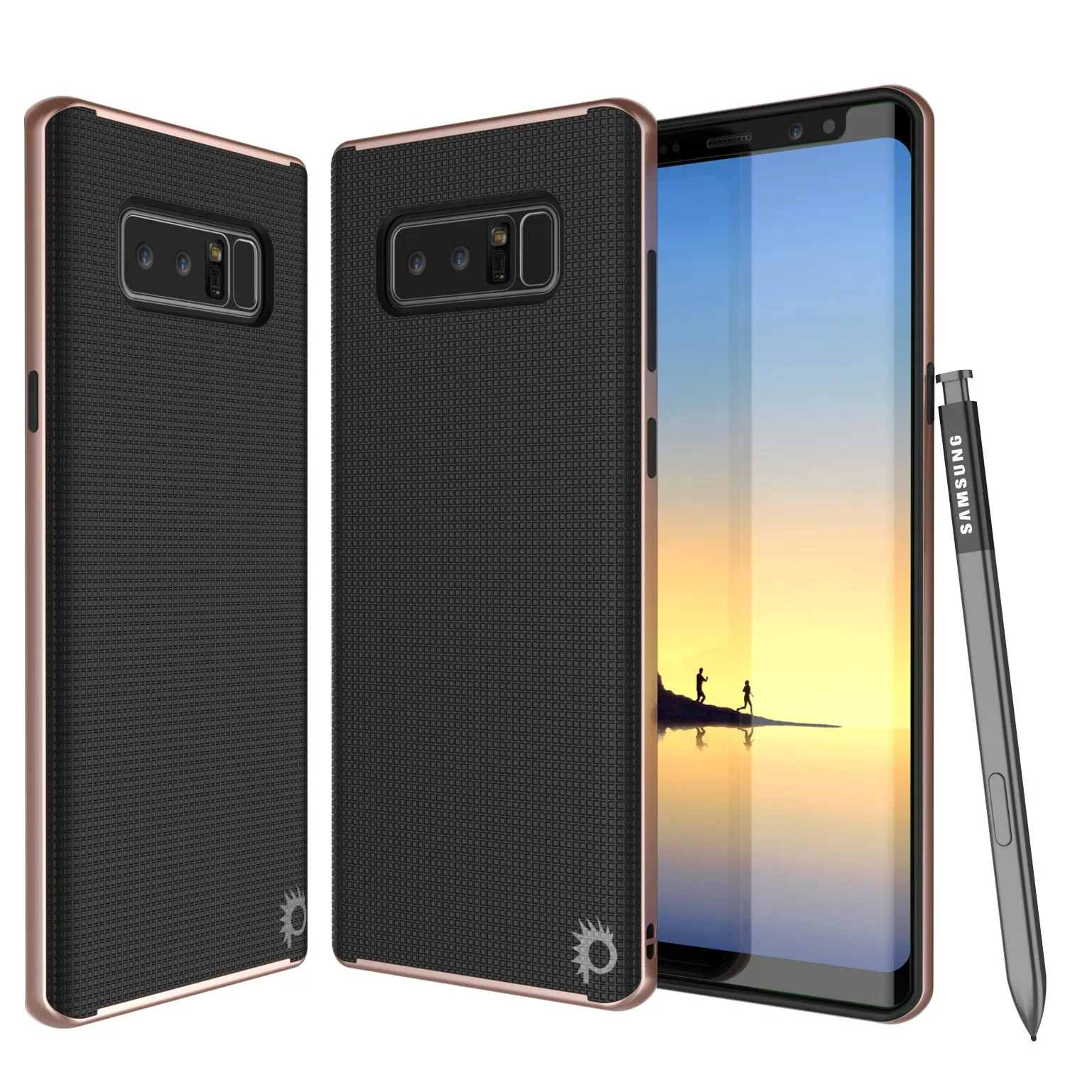 Galaxy Note 8 Hybrid 3-Piece Anti-Shock Dual Layer Case | Rose Gold