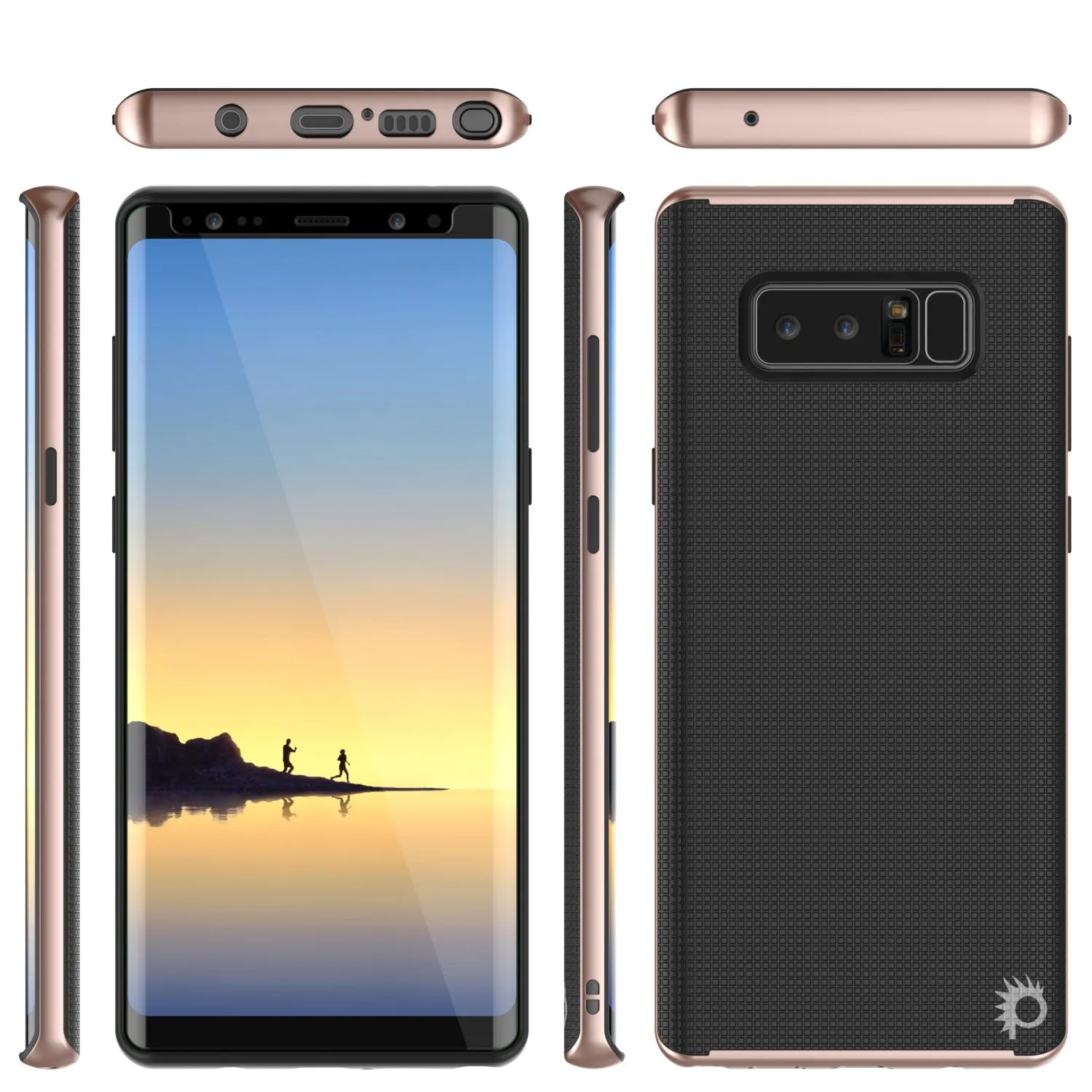 Galaxy Note 8 Hybrid 3-Piece Anti-Shock Dual Layer Case | Rose Gold