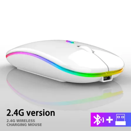 Gaming Wireless Mouse RGB Rechargeable LED Backlit Ergonomic Wireless Bluetooth Mouse