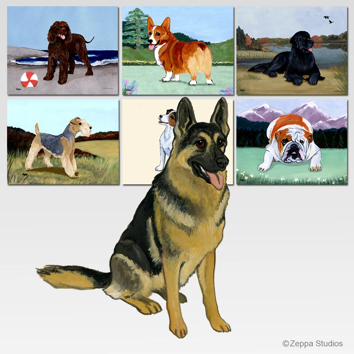 German Shepherd Scenic Mouse Pad