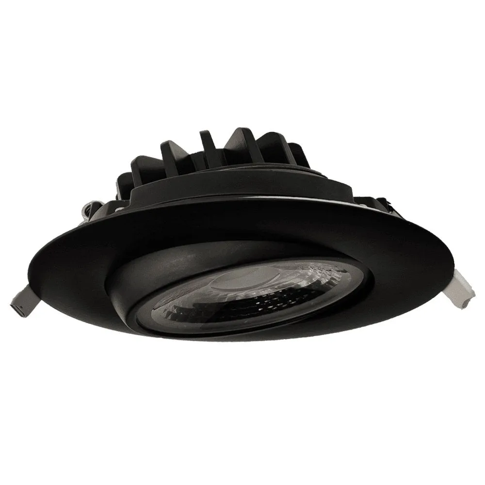 Goodlite G-48357 4" 14W LED Recessed Gimbaled Downlight Selectable CCT Black