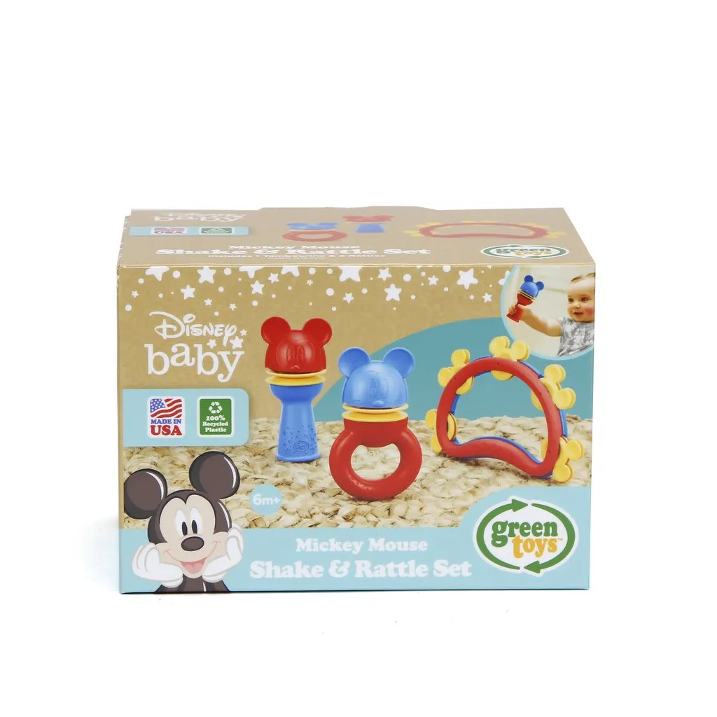 Green Toys Disney - Mickey Mouse Shake & Rattle Set