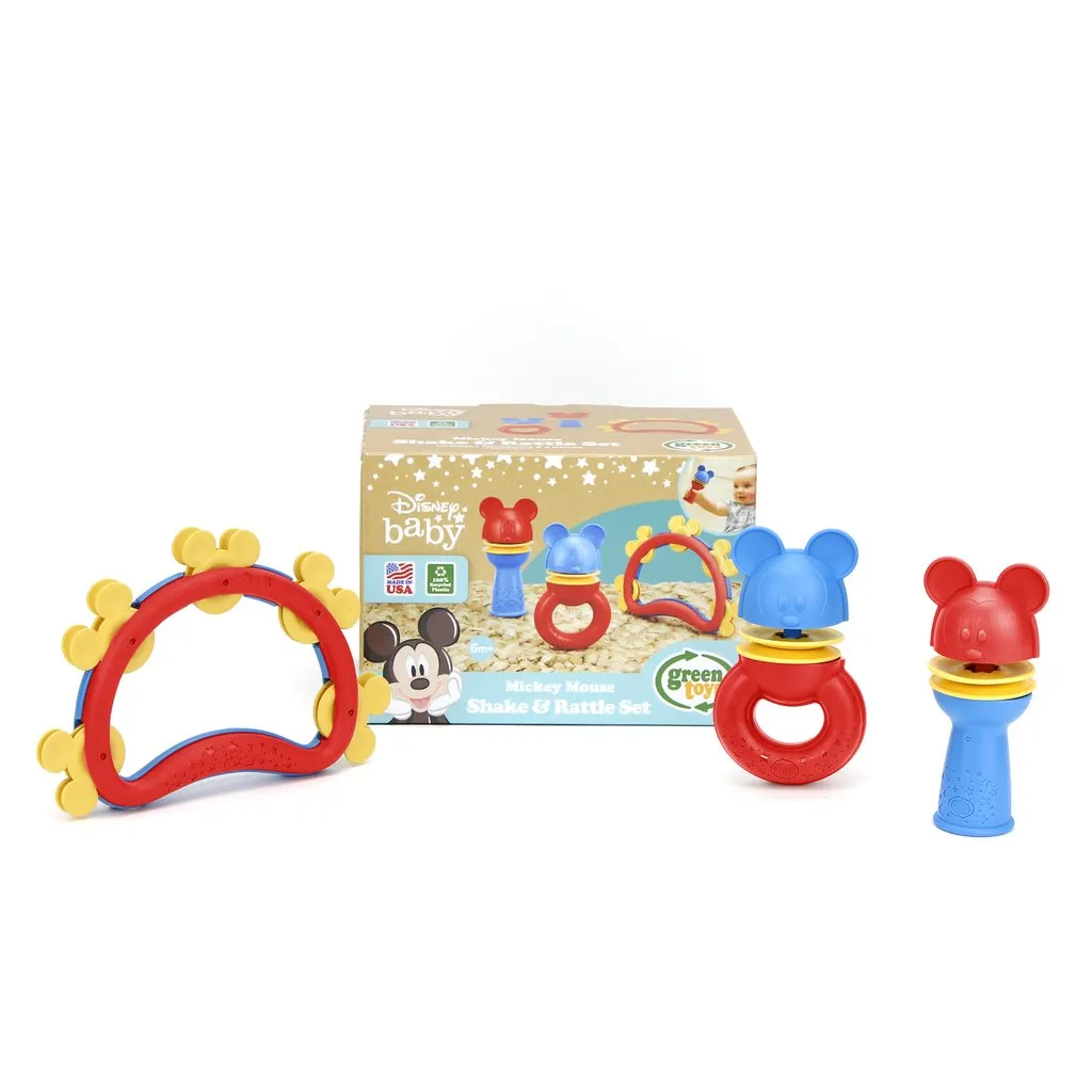 Green Toys Disney - Mickey Mouse Shake & Rattle Set