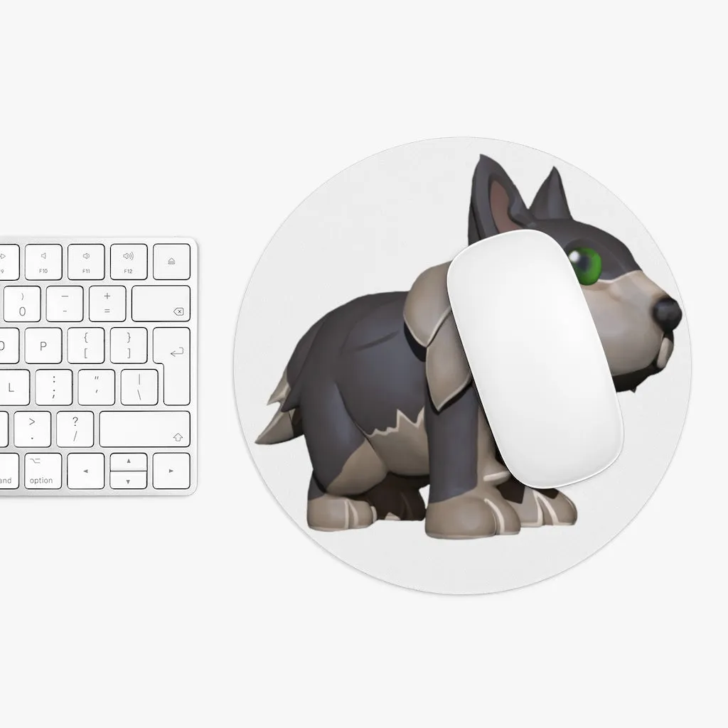 Grey Dog Mouse Pad