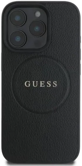 Guess PU Grained Classic Logo Case with MagSafe for iphone 16 Pro Max 6.9" Black - GUHMP16XPGHSMMK