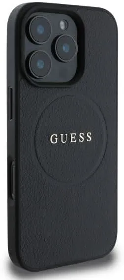 Guess PU Grained Classic Logo Case with MagSafe for iphone 16 Pro Max 6.9" Black - GUHMP16XPGHSMMK