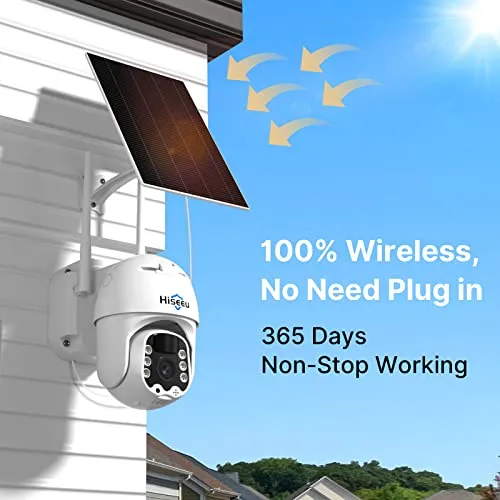 Hiseeu 2K Outdoor Security Camera bullet,2-Way Audio, 3MP Surveillance IP Cameras,IP66 Waterproof, Remote Viewing,Motion Detection,Night Vision,Cloud&SD Storage,Compatible with Hiseeu Wireless Systems