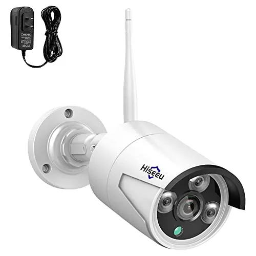 Hiseeu 2K Outdoor Security Camera bullet,2-Way Audio, 3MP Surveillance IP Cameras,IP66 Waterproof, Remote Viewing,Motion Detection,Night Vision,Cloud&SD Storage,Compatible with Hiseeu Wireless Systems