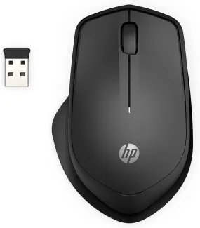 HP 280 Silent Wireless Mouse - Blue Optical Technology, 1600 DPI, Ergonomic Design, USB-A Dongle, Black