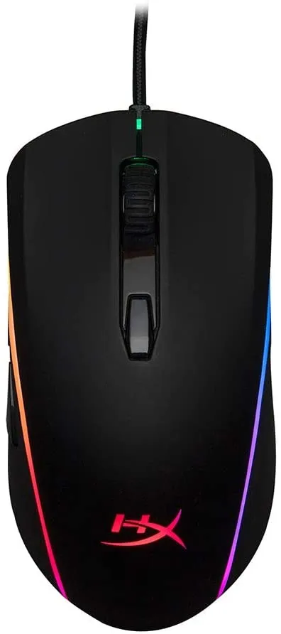 HyperX Pulsefire Surge Wired RGB Gaming Mouse Symmetrical with Pixart 3389 Sensor, 16000 DPI, 6 Programmable Buttons for PC PS5 PS4 Xbox One (HX-MC002B)