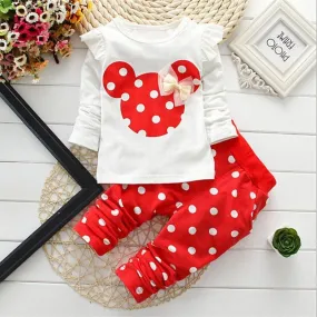 Infant Girl Minnie Mouse 2-Piece Outfit - Perfect for Your Little Disney Fan!