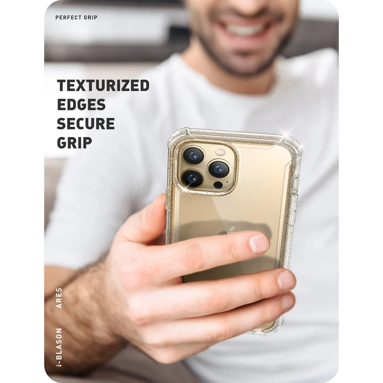 iPhone 13 Pro Max Ares Case - Gold/Glitter