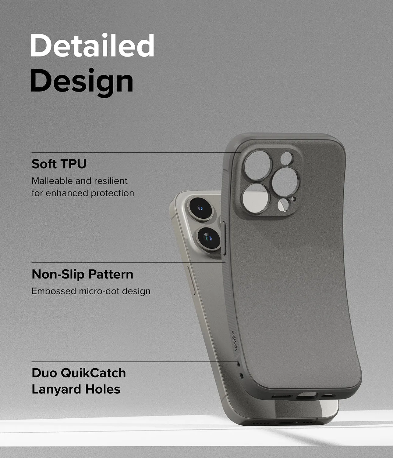 iPhone 15 Pro Case Cover | Onyx Series| Grey