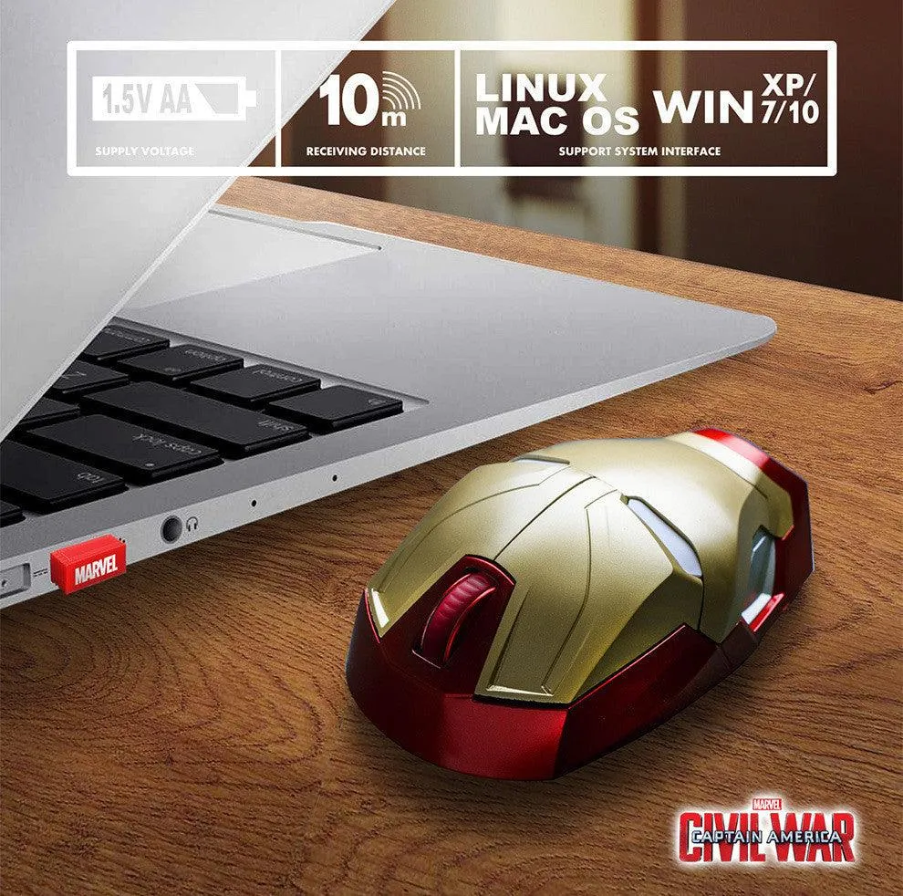 Iron Man Mark XLVI Mk46 Wireless USB Mouse