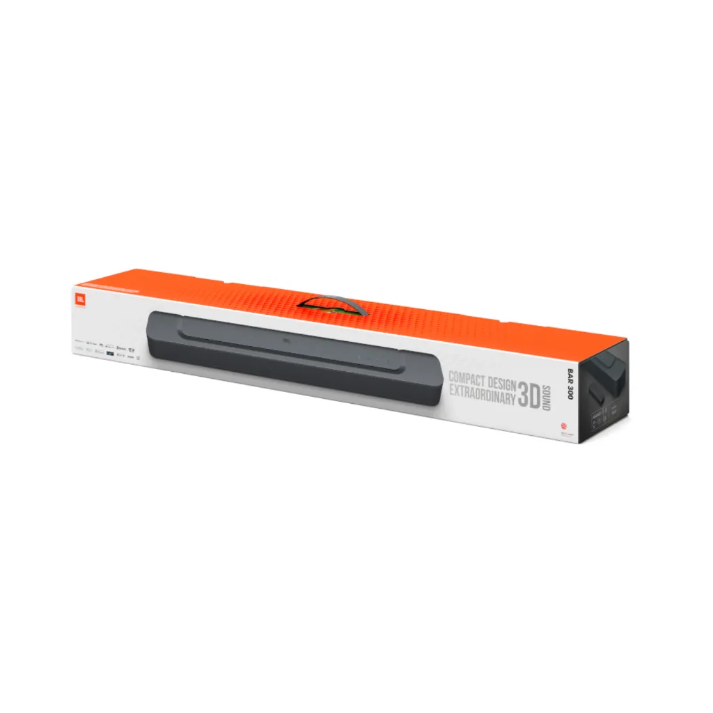 JBL BAR 300 5.0-Channel Compact All-In-One Soundbar with Multibeam™ and Dolby Atmos®