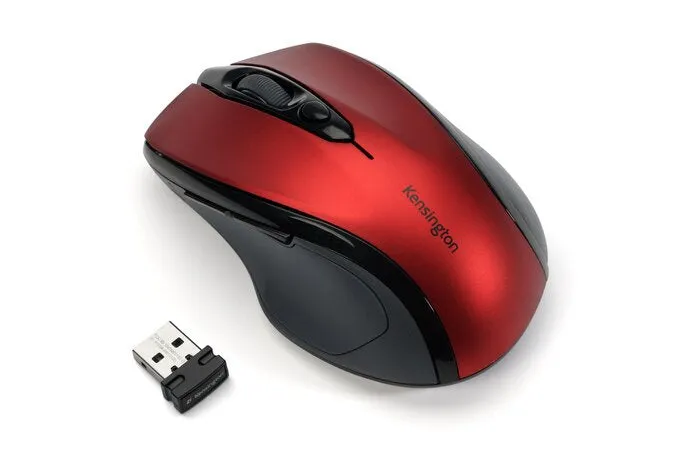 Kensington Pro Fit Mid Size Wireless Ruby Red Mouse