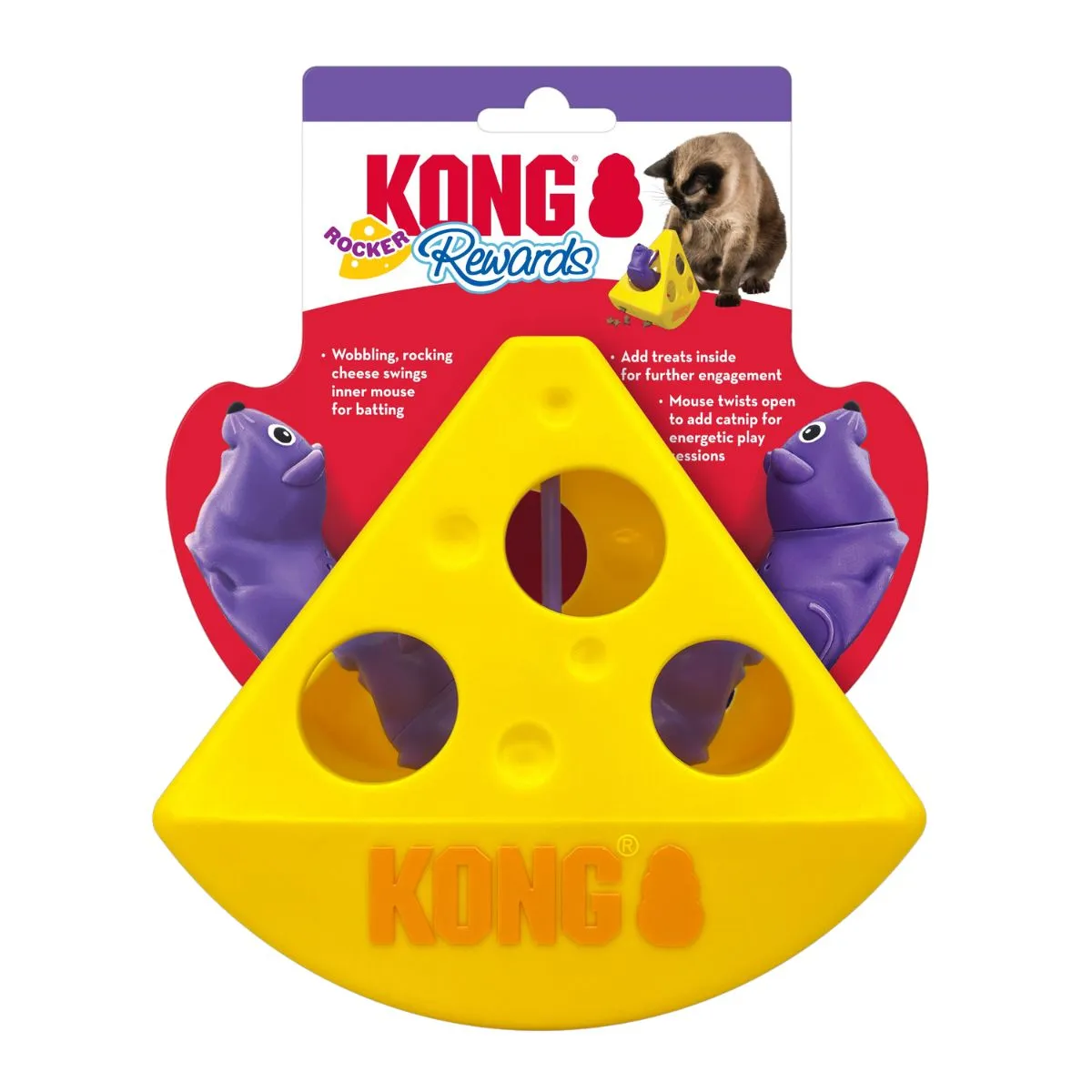 Kong Rewards Rocker Cheese Cat Toy