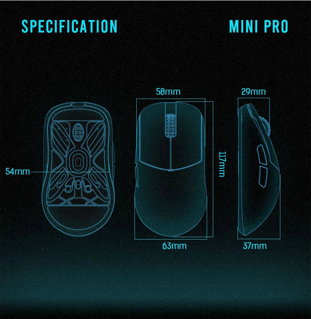 Lamzu Atlantis Mini Pro Wireless Gaming Mouse - Polar White  (4K compatible)