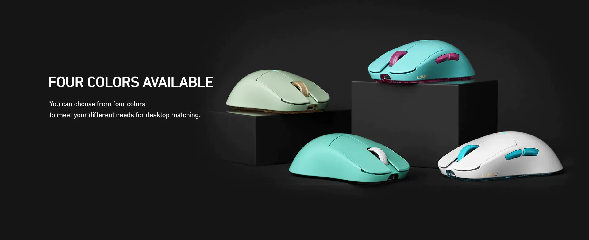 Lamzu Atlantis OG V2 Pro Wireless Gaming Mouse - Miami Blue (4K compatible)