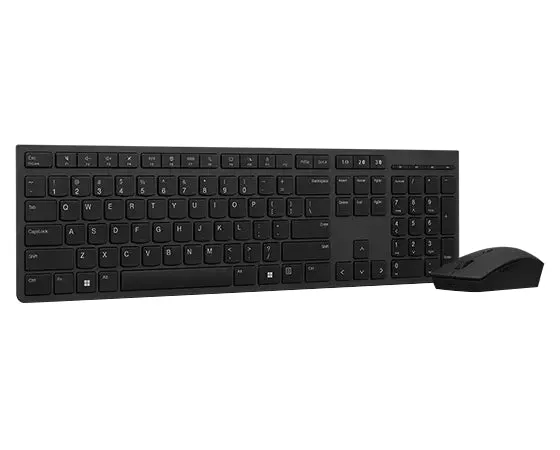 Lenovo Professional - Keyboard And Mouse Set - Wireless - Bluetooth, 2.4 Ghz - Uk - Key Switch: Scissor-Switch - Grey -