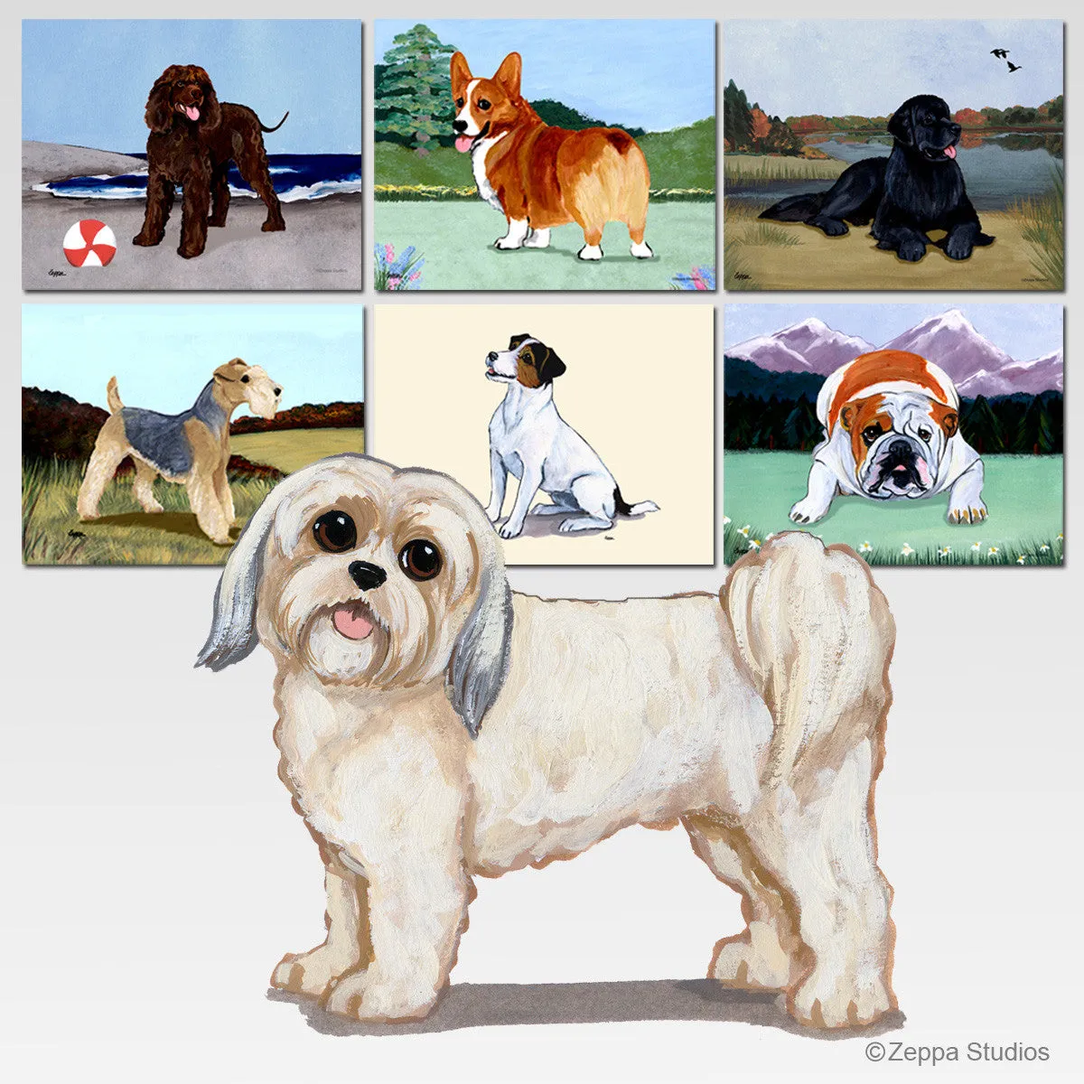 Lhasa Apso Scenic Mouse Pad