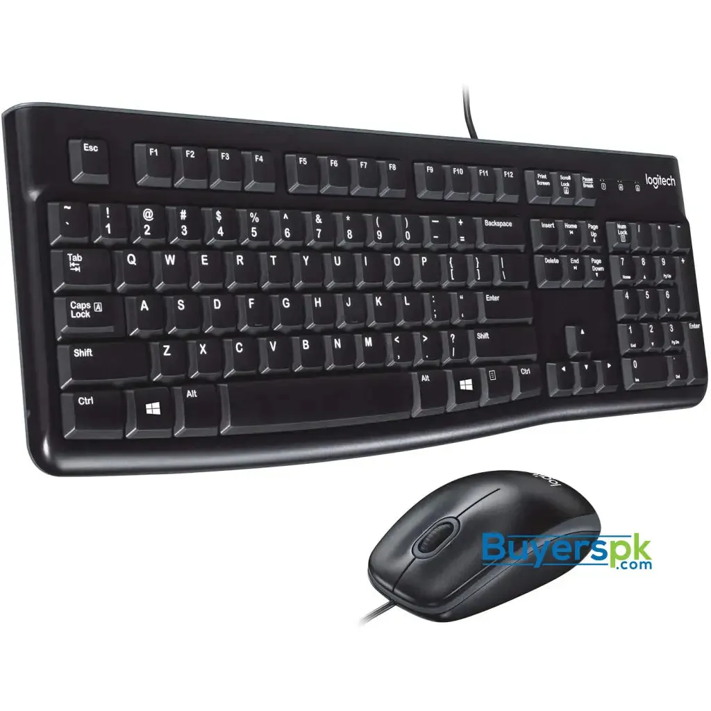 Logitech Desktop Mk120 Wired Keyboard and Usb Mouse Combo