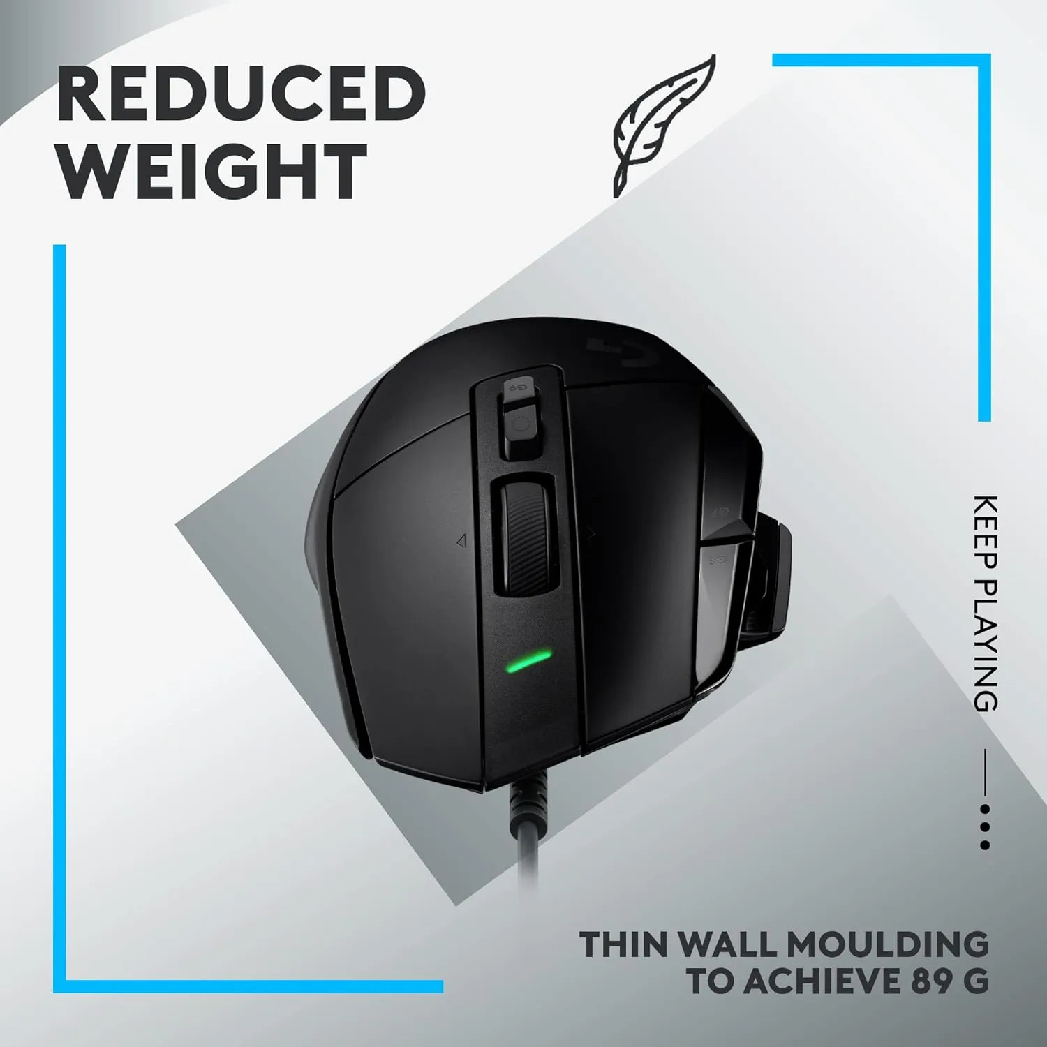 Logitech G502 X Wired Gaming Mouse | LightForce Switches | HERO 25K Gaming Sensor - Black / White