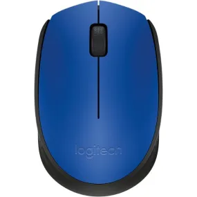 Logitech M171 Wireless Mouse, 2.4 GHz with USB Mini Receiver, Optical Tracking - Blue