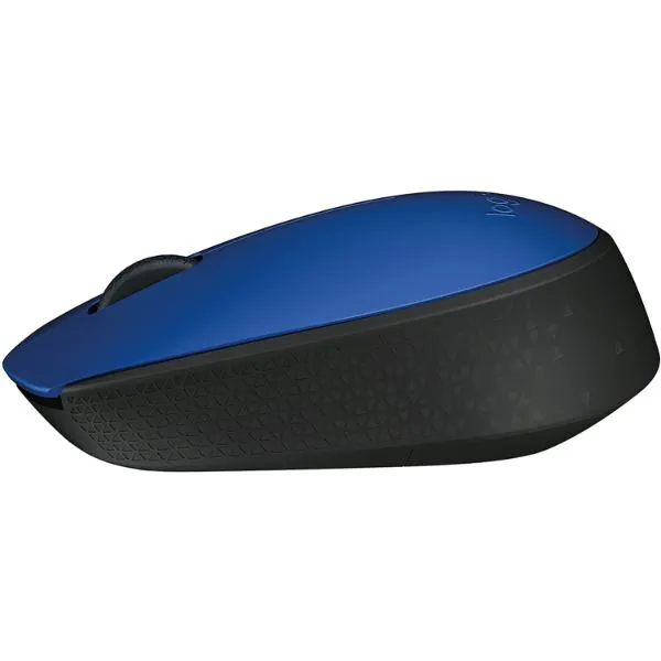 Logitech M171 Wireless Mouse, 2.4 GHz with USB Mini Receiver, Optical Tracking - Blue