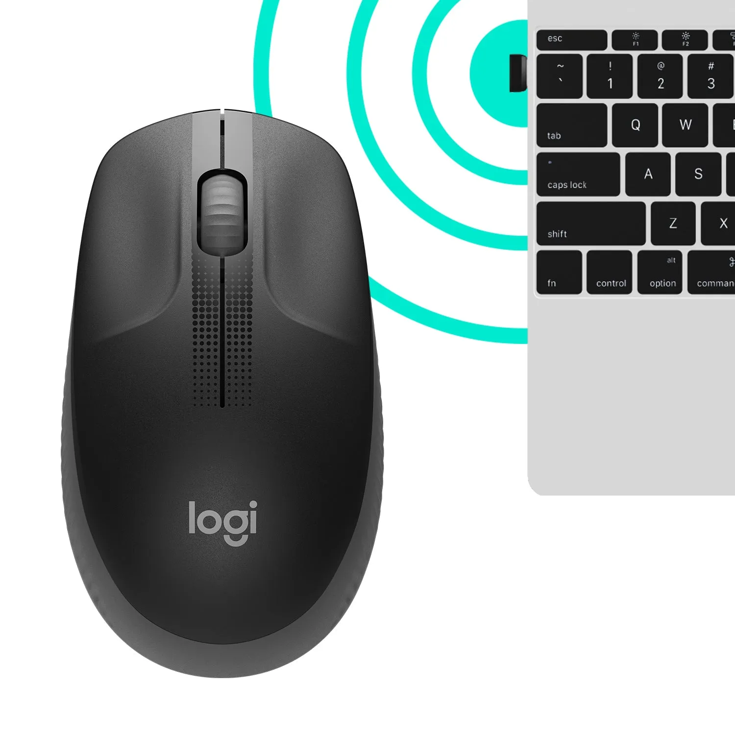 Logitech M190 - Mouse - Optical - 3 Buttons - Wireless - Usb Wireless Receiver - Charcoal