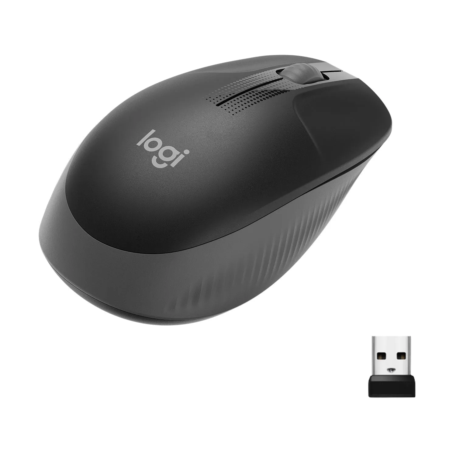 Logitech M190 - Mouse - Optical - 3 Buttons - Wireless - Usb Wireless Receiver - Charcoal