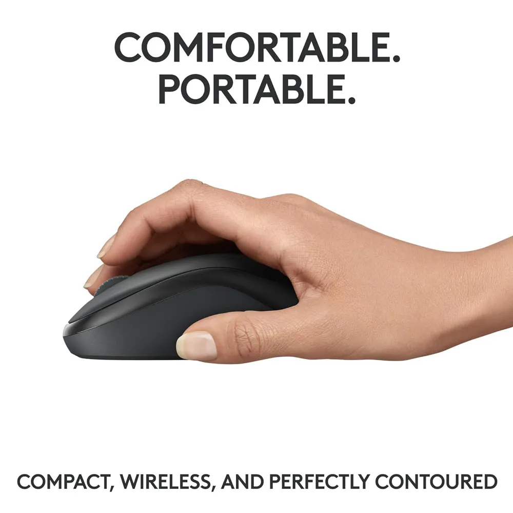 Logitech M240 Wireless Optical Mouse For Business, with Silent Touch Reduced Noise Clicks, 400-4000 DPI, and Logi Bolt and Bluetooth Connectivity for PC and Laptop Computers