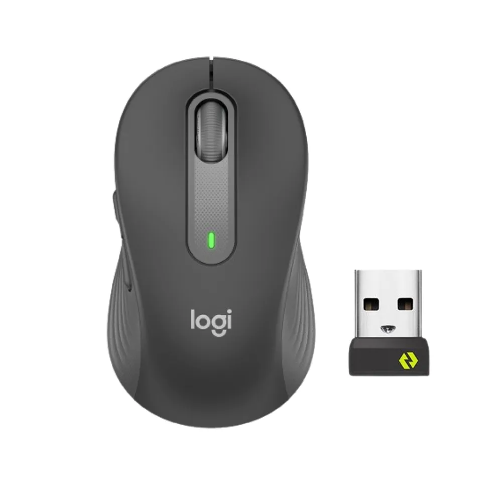 Logitech M650 Signature Wireless Bluetooth Optical Mouse with 4000 DPI, Silent Click, Smartwheel Scrolling and 24 Month Battery Life for PC, Laptop, Desktop (Graphite, Rose, Off White)