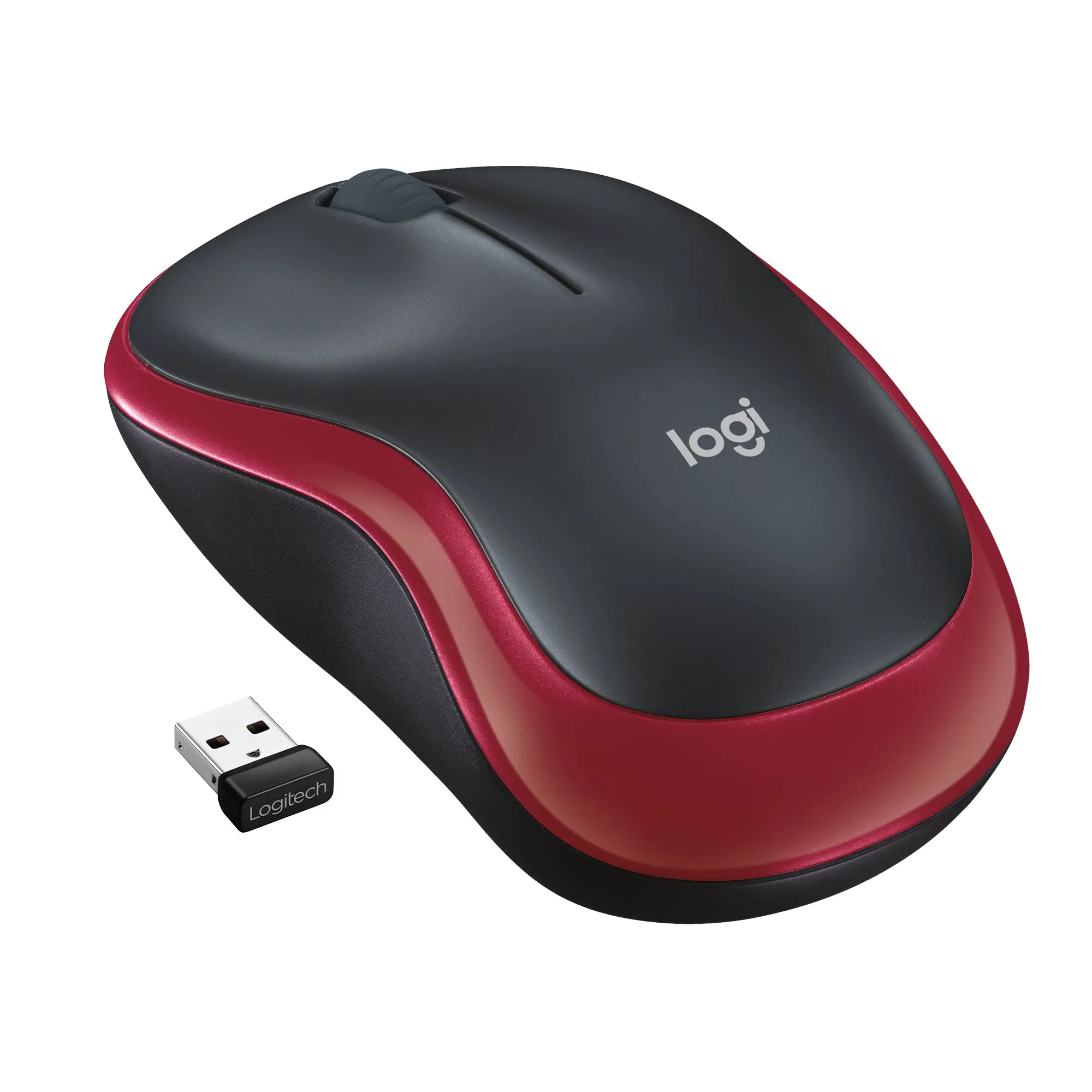 Logitech Mouse M185 - Black/Red